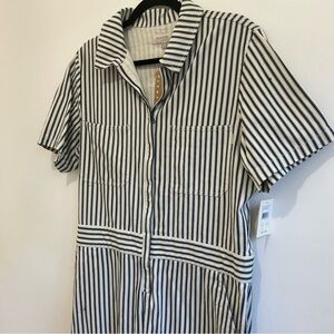 Striped Black and White Jumpsuit